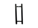 Ver imagem 1 de Puxador H duplo 40x30cm tubular redondo para porta de vidro e portão - Bronze
