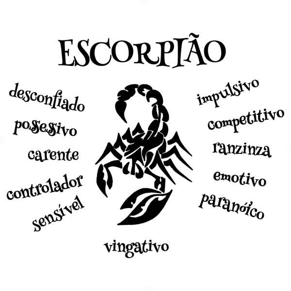 Adesivo 95x75cm - Escorpião Scorpio Signos Do Zodíaco Signs - 1