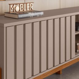 Rack para Tv até 75 Aurora 1.8 Mobler Grigio-cinamomo Mel - 4