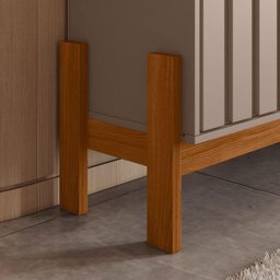 Rack para Tv até 75 Aurora 1.8 Mobler Grigio-cinamomo Mel - 5