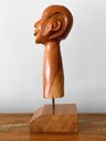 Ver imagem 4 de Escultura Head. Cabeça em Madeira. Artesanal. Decoração