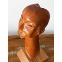 Ver imagem 6 de Escultura Head. Cabeça em Madeira. Artesanal. Decoração
