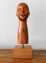 Ver imagem 2 de Escultura Head. Cabeça em Madeira. Artesanal. Decoração