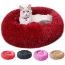 Ver imagem 1 de Caminha Nuvem Pet Lorben Redonda Pelúcia Cachorros Gatos Tamanho GG 80x80cm Vermelho