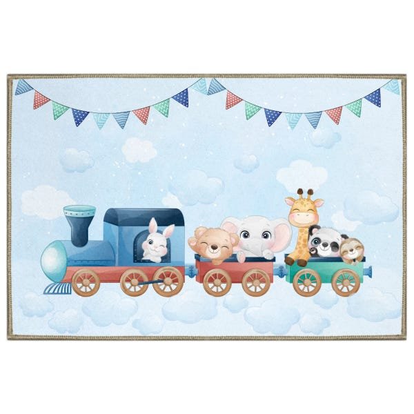 Tapete Atratizzi Kids 155x230cm Trem Zoo - 1