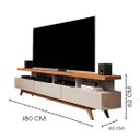 Ver imagem 3 de Rack Bancada para Sala deTV até 75 Pol. Vivare Wood 1.8 Anto:Off White/Nature