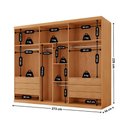 Ver imagem 6 de Guarda-Roupa Casal 100% MDF com 6 Portas e 6 Gavetas 273cm Multimóveis CR35528 Madeirado