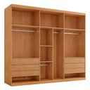 Ver imagem 5 de Guarda-Roupa Casal 100% MDF com 6 Portas e 6 Gavetas 273cm Multimóveis CR35528 Madeirado