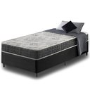 Ver imagem 1 de Cama Box Solteiro King Preto + Colchão San Francisco Ortopédico Espuma D33 96x203x54cm