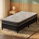 Ver imagem 2 de Cama Box Solteiro King Preto + Colchão Espuma D33 Ortopédico Zidi San Francisco 96x203x54cm