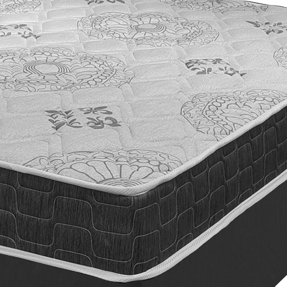 Cama Box Solteiro King Preto + Colchão San Francisco Ortopédico Espuma D33 96x203x54cm - 5