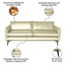 Ver imagem 3 de Sofá Decorativo Sala de Estar América 2 Lugares 200cm Couro Tiza - Mozzelar