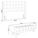 Ver imagem 4 de Cabeceira Cama Box King 195cm Pisa e Recamier Neville P02 Bouclé Branco - Mpozenato