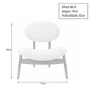 Ver imagem 4 de Poltrona Duna Bouclé Off White - Sallar Home