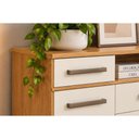 Ver imagem 7 de Cômoda Casal London 2 Portas e 7 Gavetas Cinamom/Offwh Demóbile