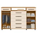 Ver imagem 3 de Cômoda Casal London 2 Portas e 7 Gavetas Cinamom/Offwh Demóbile