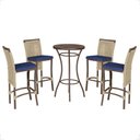 Ver imagem 1 de Mesa Bistro e 4 Banquetas Roma Marrom, Corda Náutica 10