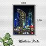 Quadro prédios modernos 70x50 - Preto - 1