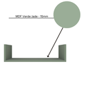 Ver imagem 6 de Kit 3 Prateleiras U Decorativas Multiuso em Mdf Plancasa:verde Jade