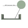 Kit 3 Prateleiras U Decorativas Multiuso em Mdf Plancasa:verde Jade - 6