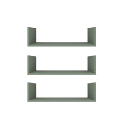 Kit 3 Prateleiras U Decorativas Multiuso em Mdf Plancasa:verde Jade - 2