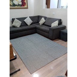 Tapete Sala Quarto 1,40x2,00 100% Algodão Cinza - 1