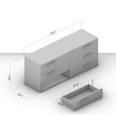 Ver imagem 3 de Cômoda Organizadora 150cm com 6 Gavetas 240839 Linha Lisboa Politorno Móveis