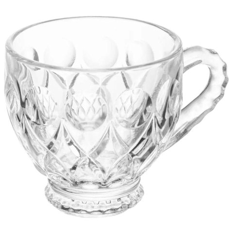 Jogo 24 Xícaras Cristal Chá Café 200ml Lyor Lile Mesa Posta Cafeteria Restaurante Hotel