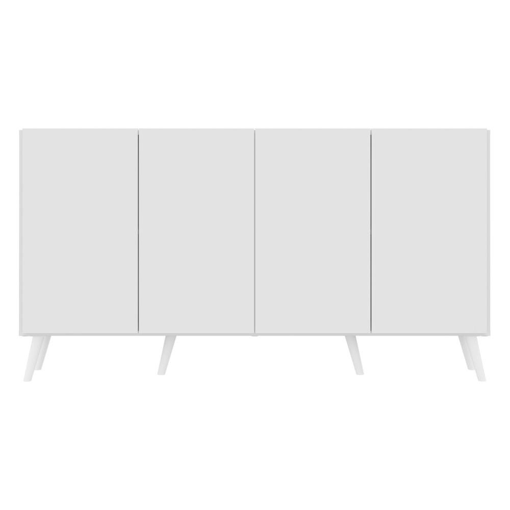 Aparador Buffet Retrô Multimóveis Veneza 4 Portas FG3556 Branco - 7