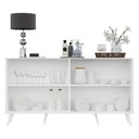 Ver imagem 6 de Aparador Buffet Retrô Multimóveis Veneza 4 Portas FG3556 Branco