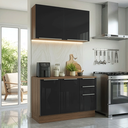 Ver imagem 1 de Armário de Cozinha Compacta 120 x 60 cm Rustic/Preto Lux Madesa 02