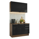 Ver imagem 4 de Armário de Cozinha Compacta 120 x 60 cm Rustic/Preto Lux Madesa 02