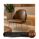 Ver imagem 5 de Kit 4 Cadeira Aurora de Mesa de Jantar e Recepção Courissimo:Caramelo