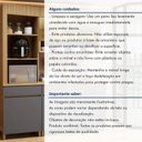 Ver imagem 4 de Cozinha Completa Modulada 3 Peças 4 Portas 3 Gavetas Torre Angular 100% MDF Realeza Premium Cinza/Carvalho/Titânio