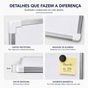 Ver imagem 5 de Quadro Branco Magnetico Dupla Face 20x30 Lousa Metalica para Recados Anotacoes Planejamento Multiuso