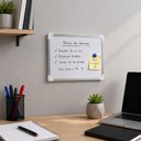 Ver imagem 4 de Quadro Branco Magnetico Dupla Face 20x30 Lousa Metalica para Recados Anotacoes Planejamento Multiuso