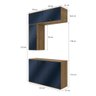 Conjunto para Banheiro Kappesberg Celeste 4 Peças Nogueira/azul 120cm - 4