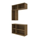 Ver imagem 3 de Conjunto para Banheiro Kappesberg Celeste 4 Peças Nogueira/azul 120cm