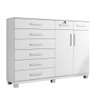 Cômoda New Triunfo 8 Gavetas 2 Portas Benetil Branco - 1