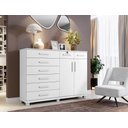 Ver imagem 4 de Cômoda New Triunfo 8 Gavetas 2 Portas Benetil Branco