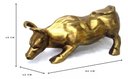 Ver imagem 2 de Escultura Estátua Decorativa Touro Wall Street Grande 82cm:dourado Envelhecido