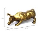 Ver imagem 2 de Escultura Estátua Decorativa Touro Wall Street Grande 82cm:dourado Envelhecido