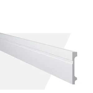 Rodapé de Poliestireno 11cm x 18mm Frisado Metro Linear Fb11 GART