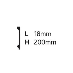 Rodapé de Poliestireno Frisado 15cm x 2,44m Rende 2,44 Metros FB15 Gart - 2