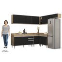Ver imagem 5 de Armário de Cozinha Modulado de Canto 7 Peças Cp23 Balcão com Tampo Castanho/preto - Lumil Lumil Móve