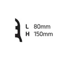 Ver imagem 2 de Rodapé de Poliestireno Liso 3cmX2,44m Rende 2,44m Fl3 Gart 