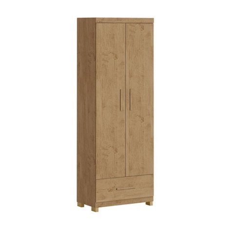 Guarda-roupa França 2 Portas 1 Gavetas Amêndoa