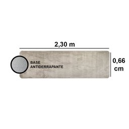 Passadeira Pratatêxtil 0,66m X 2,30m Antiderrapante.:Areia - 3