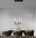 Ver imagem 2 de Pendente Moderno Preto 100cm Led 50W 3200K Bivolt PARIS LUZ