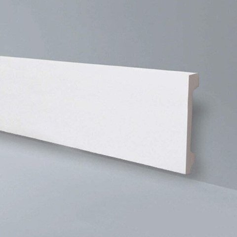 Rodapé de Poliestireno Liso 20CMX2,44m Rende 2,44m WB20 Gart Branco Nmc Pisos